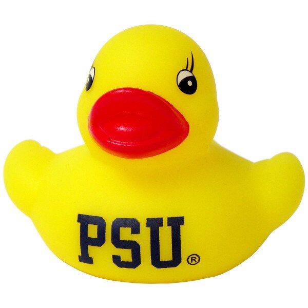 bright yellow rubber duck with PSU on chest